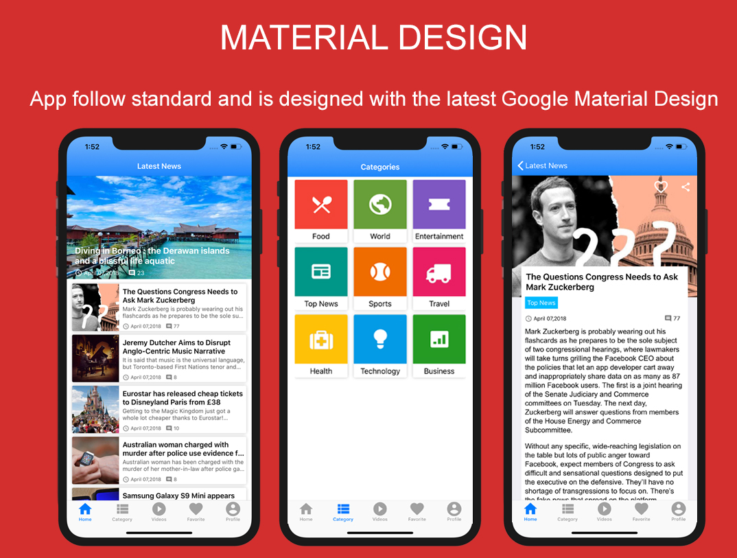 Material design iOS App