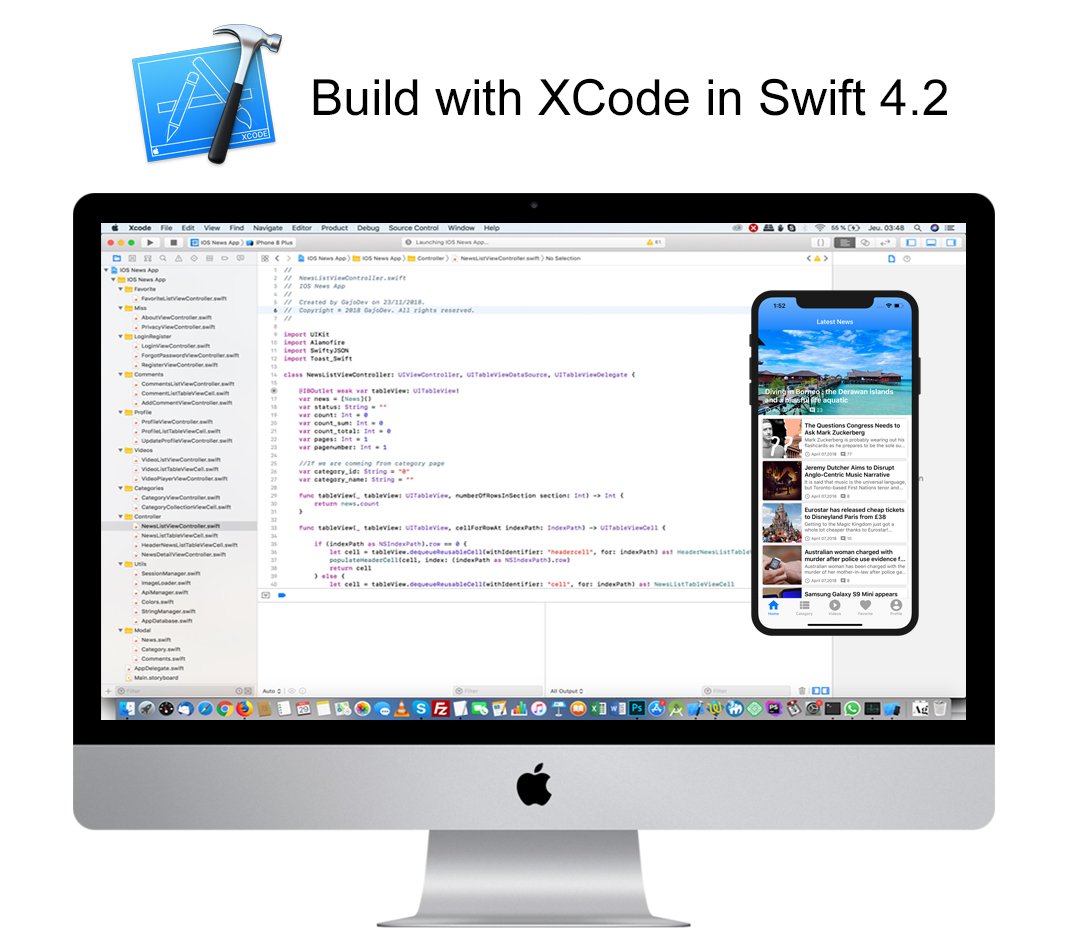 iOS News XCode Swfit 4